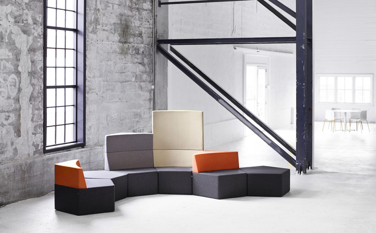 Manhattan Penta modular sofa system in a modern lounge setting